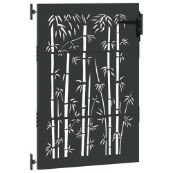Porte de Jardin Noir 85 x 125 cm Acier peint par poudre 552486552486