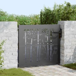 Porte de Jardin Noir 85 x 175 cm Acier peint par poudre 552487552487