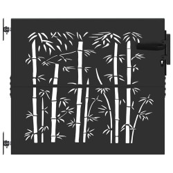 Porte de Jardin Noir 85 x 175 cm Acier peint par poudre 552487552487