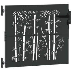 Porte de Jardin Noir 85 x 175 cm Acier peint par poudre 552487552487