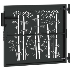 Porte de Jardin Noir 85 x 175 cm Acier peint par poudre 552487552487