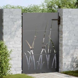 Porte de Jardin Noir 85 x 125 cm Acier peint par poudre 552488552488