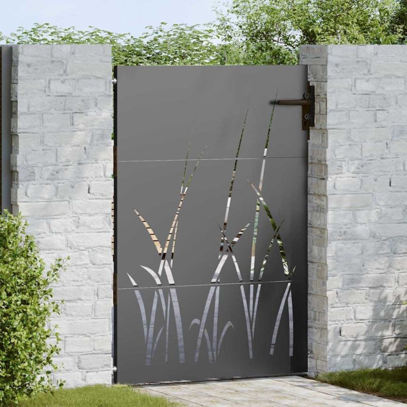 Porte de Jardin Noir 85 x 125 cm Acier peint par poudre 552488552488