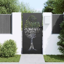 Porte de Jardin Noir 85 x 200 cm Acier peint par poudre 552490552490