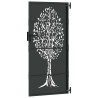 Porte de Jardin Noir 85 x 200 cm Acier peint par poudre 552490552490