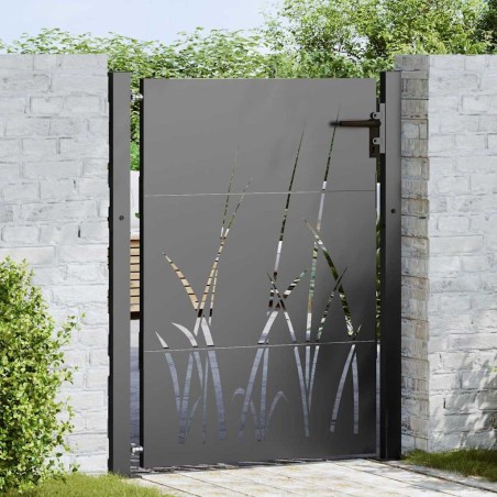 Porte de Jardin Noir 110 x 130 cm Acier peint par poudre 552493552493