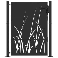 Porte de Jardin Noir 110 x 130 cm Acier peint par poudre 552493552493