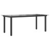 Table de jardin Noir 190x90x74 cm Aluminium et verre 552494552494