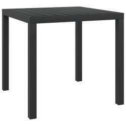 Table de jardin Noir 80 x 80 x 74 cm Aluminium et WPC 552496552496