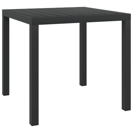 Table de jardin Noir 80 x 80 x 74 cm Aluminium et WPC 552496552496