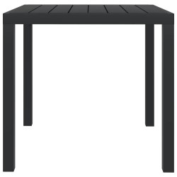 Table de jardin Noir 80 x 80 x 74 cm Aluminium et WPC 552496552496