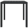 Table de jardin Noir 80 x 80 x 74 cm Aluminium et WPC 552496552496