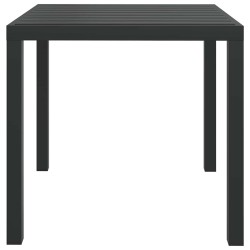 Table de jardin Noir 80 x 80 x 74 cm Aluminium et WPC 552496552496