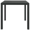 Table de jardin Noir 80 x 80 x 74 cm Aluminium et WPC 552496552496