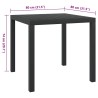 Table de jardin Noir 80 x 80 x 74 cm Aluminium et WPC 552496552496