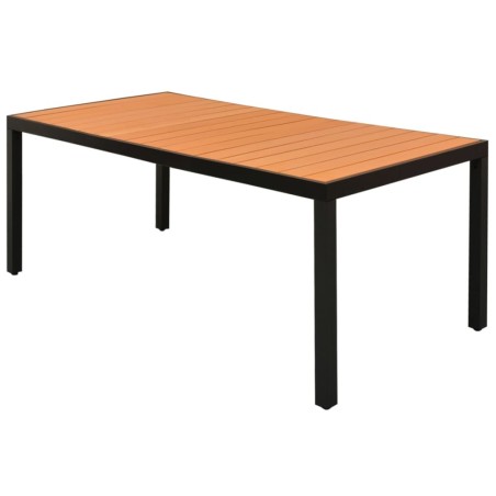 Table de jardin Marron 185 x 90 x 74 cm Aluminium et WPC 552498552498