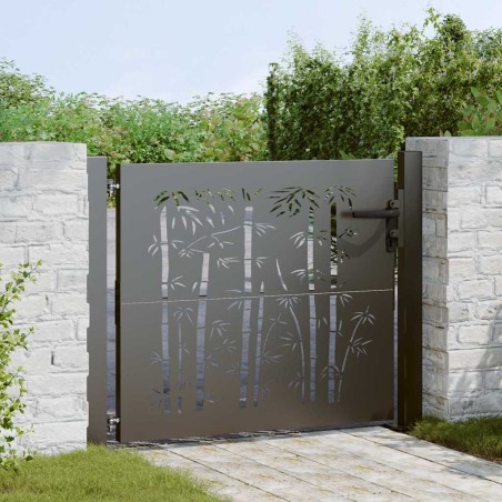 Porte de Jardin Noir 110 x 105 cm Acier enduit de poudre 552499552499