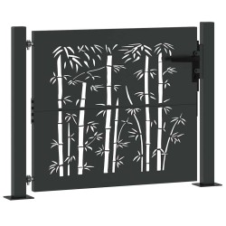 Porte de Jardin Noir 110 x 105 cm Acier enduit de poudre 552499552499