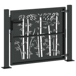 Porte de Jardin Noir 110 x 105 cm Acier enduit de poudre 552499552499