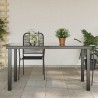 Table de jardin Noir 150x90x74 cm Aluminium et verre 552502552502