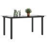 Table de jardin Noir 150x90x74 cm Aluminium et verre 552502552502