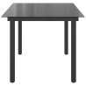 Table de jardin Noir 150x90x74 cm Aluminium et verre 552502552502