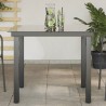 Table de jardin Noir 80x80x74 cm Aluminium et verre 552507552507