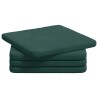 Coussins de siège 4 pcs Vert foncé 40 x 40 x 3 cm Velours 552508552508