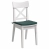 Coussins de siège 4 pcs Vert foncé 40 x 40 x 3 cm Velours 552508552508