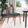 Coussins de siège 4 pcs Vert foncé 40 x 40 x 3 cm Velours 552508552508