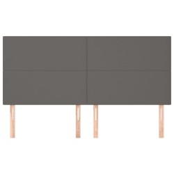  Têtes de lit 4 pcs Gris 100x5x78/88 cm Similicuir 