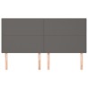  Têtes de lit 4 pcs Gris 100x5x78/88 cm Similicuir 