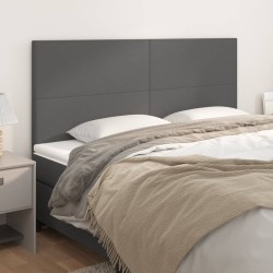  Têtes de lit 4 pcs Gris 100x5x78/88 cm Similicuir 