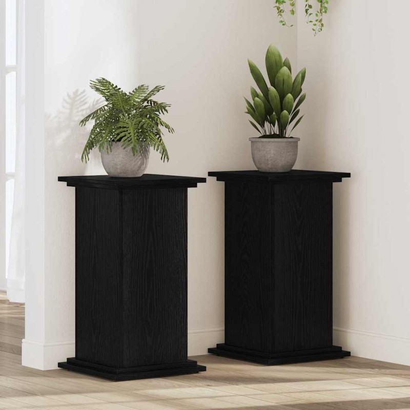 Support de Plante Chêne noir 33 x 33 x 60 cm Bois d'ingénierie 552519552519