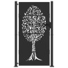 Porte de Jardin Noir 110 x 205 cm Acier peint par poudre 552525552525