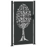Porte de Jardin Noir 110 x 205 cm Acier peint par poudre 552525552525