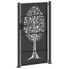 Porte de Jardin Noir 110 x 205 cm Acier peint par poudre 552525552525