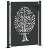 Porte de Jardin Noir 110 x 155 cm Acier peint par poudre 552526552526
