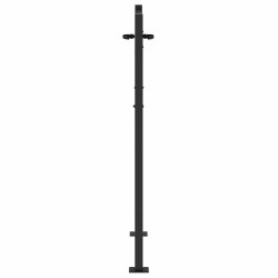 Porte de Jardin Noir 110 x 155 cm Acier peint par poudre 552526552526