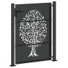 Porte de Jardin Noir 110 x 155 cm Acier peint par poudre 552526552526