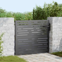 Porte de Jardin Noir 85 x 100 cm Acier peint par poudre 552528552528