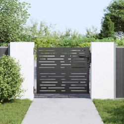 Porte de Jardin Noir 85 x 100 cm Acier peint par poudre 552528552528