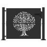 Porte de Jardin Noir 110 x 105 cm Acier peint par poudre 552529552529