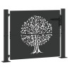 Porte de Jardin Noir 110 x 105 cm Acier peint par poudre 552529552529