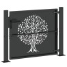 Porte de Jardin Noir 110 x 105 cm Acier peint par poudre 552529552529
