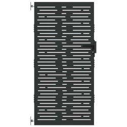 Porte de Jardin Noir 85 x 175 cm Acier peint par poudre 552530552530