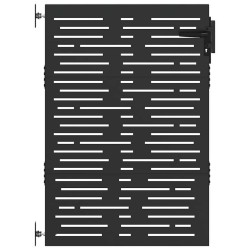 Porte de Jardin Noir 85 x 150 cm Acier peint par poudre 552531552531