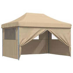 Tente de fête Beige 279 x 410 x 315 cm Tissu Oxford 552564552564