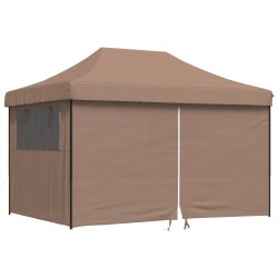 Tente de fête Marron 279 x 410 x 315 cm Tissu Oxford 552565552565