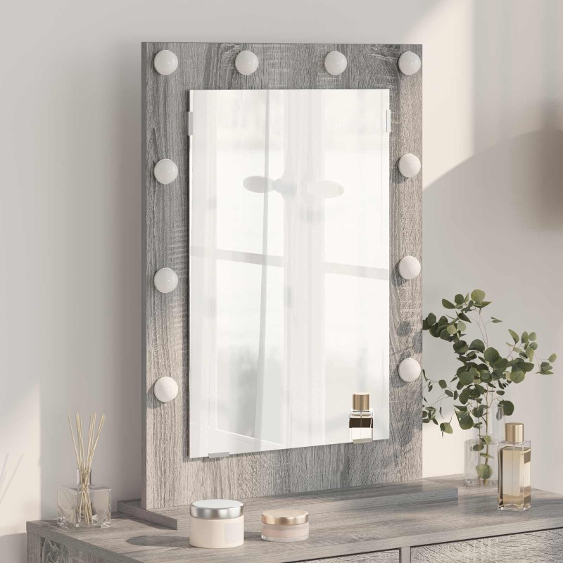 Miroir de vanité Rectangulaire Gris Sonoma 70 x 50 x 18 cm 552578552578